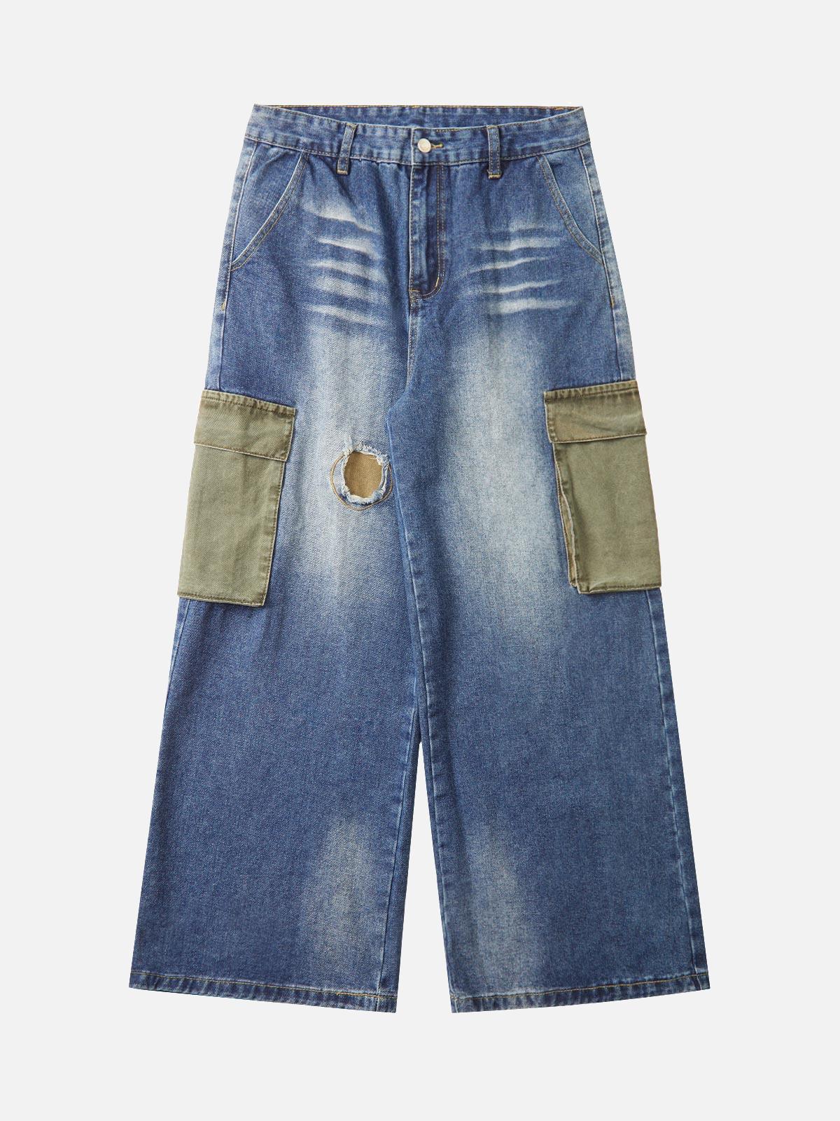 Concert Outfit Homemade Large Pocket Cargo Jeans Concert Outfit Homemade Large Pocket Cargo Jeans