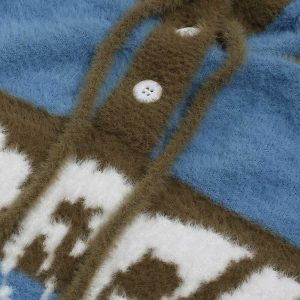 Concert Outfit Hooded Striped Knit Sweater