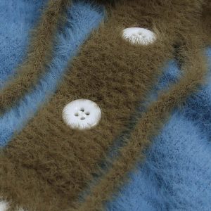 Concert Outfit Hooded Striped Knit Sweater