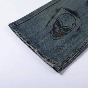 Concert Outfit Icon Graffiti Print Jeans