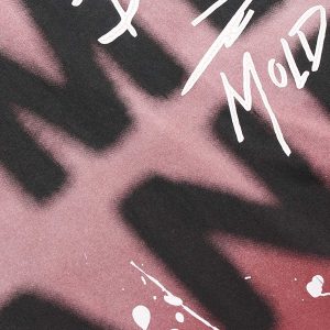 Concert Outfit Ink Splash Letter Print T-Shirt