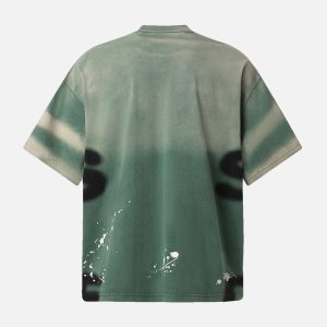 Concert Outfit Ink Splash Letter Print T-Shirt