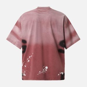 Concert Outfit Ink Splash Letter Print T-Shirt