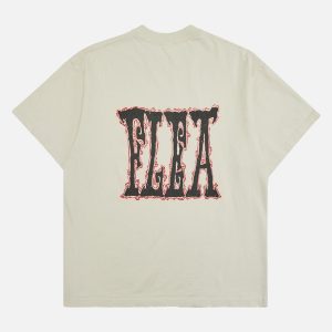 Concert Outfit Ink-Splashed Sun God Worn T-Shirt