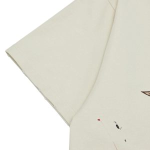 Concert Outfit Ink-Splashed Sun God Worn T-Shirt