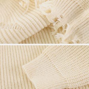 Concert Outfit Irregular Patchwork Twist Sweater