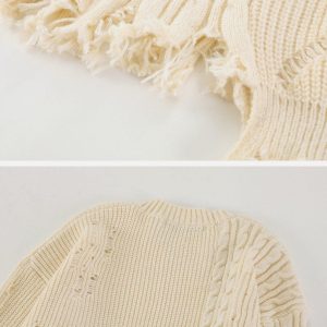 Concert Outfit Irregular Patchwork Twist Sweater