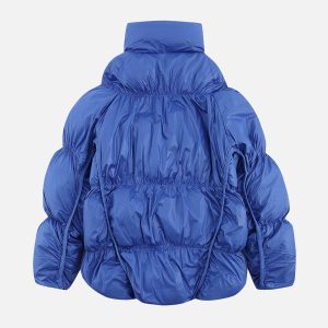 Concert Outfit Irregular Split Pleats Winter Coat