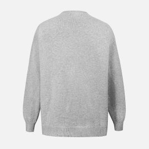 Concert Outfit Jacquard Bathing Duck Crewneck Sweater