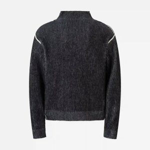 Concert Outfit Jacquard Half Turtleneck Knitted Sweater