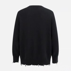 Concert Outfit Jacquard Thorns Tassel Sweater