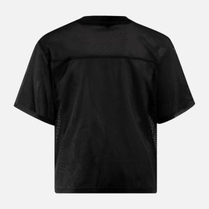 Concert Outfit Jersey Letter Print Quick Dry V-Neck T-Shirt