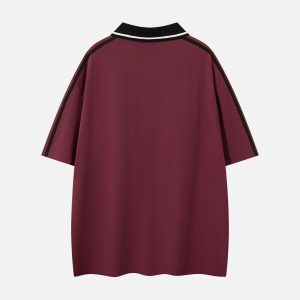 Concert Outfit Jersey Print Short-Sleeve Polo Shirt