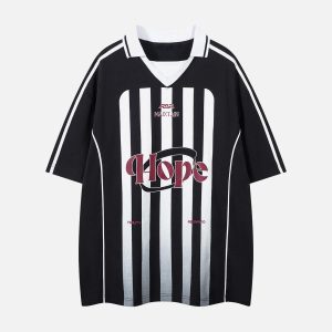 Concert Outfit Jersey Print Short-Sleeve Polo Shirt