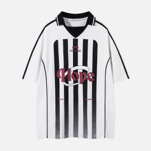 Concert Outfit Jersey Print Short-Sleeve Polo Shirt