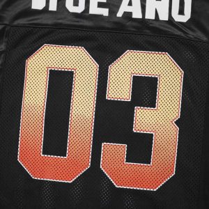 Concert Outfit Jersey Print V-Neck Oversize Short Sleeve T-Shirt