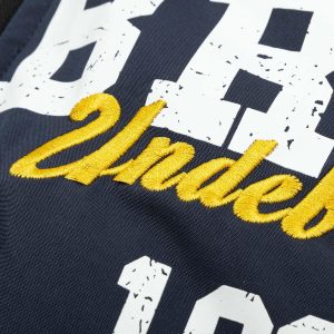 Concert Outfit Jersey Stand Collar Embroidered Quilted Puffer Jacket