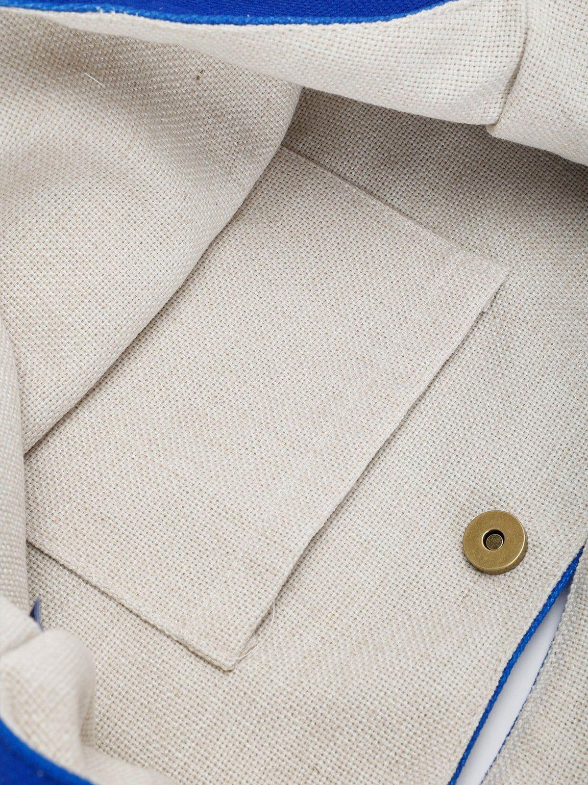 Concert Outfit Klein Blue Cartoon Pattern Canvas Bag Concert Outfit Klein Blue Cartoon Pattern Canvas Bag