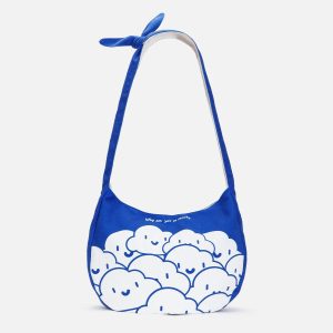 Concert Outfit Klein Blue Cartoon Pattern Canvas Bag