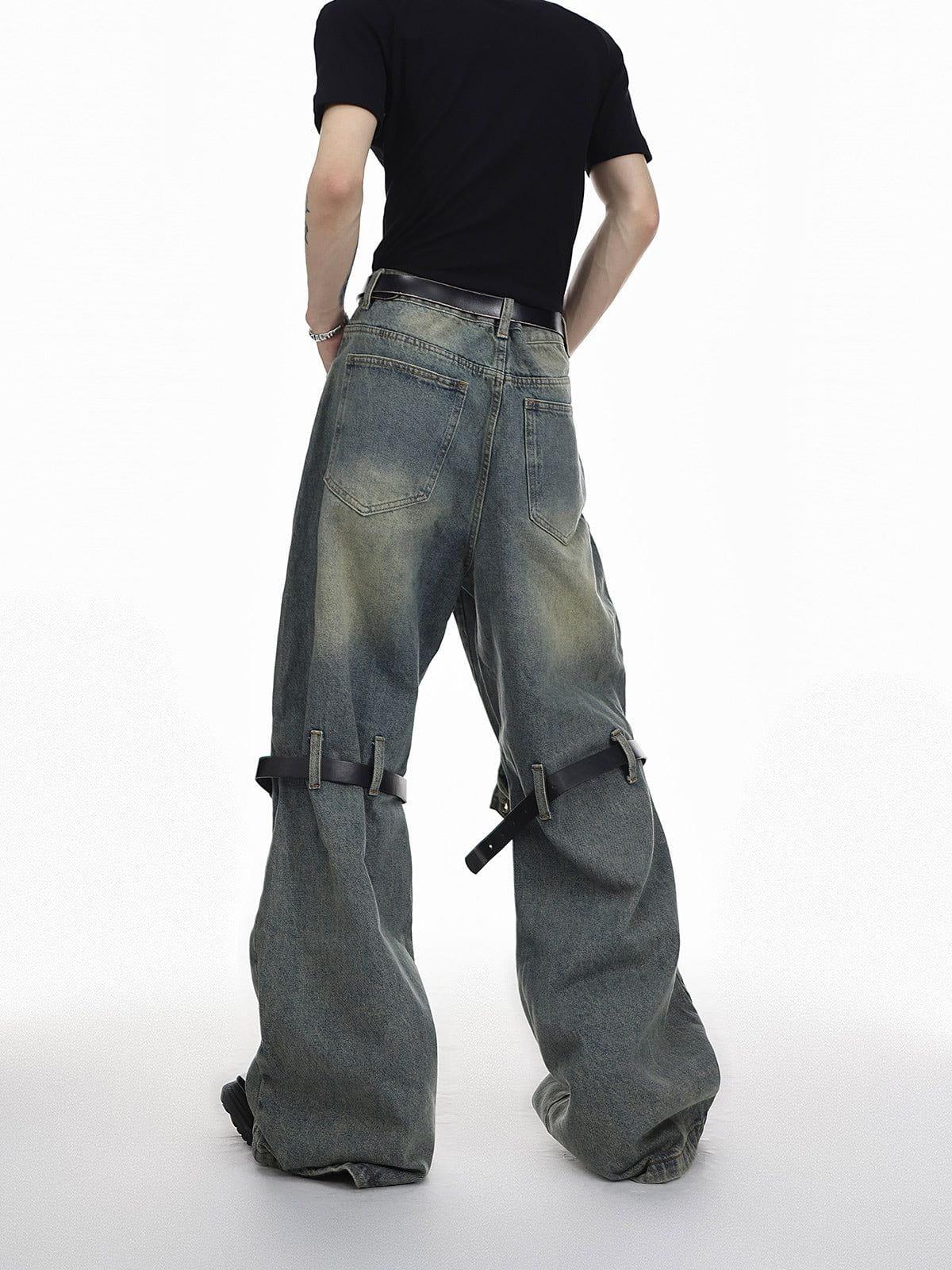 Concert Outfit Knee Belt Loose Jeans Concert Outfit Knee Belt Loose Jeans