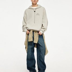 Concert Outfit Knit Solid Hoodie