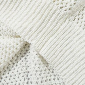 Concert Outfit Knitted Short Sleeve Polo Sweater