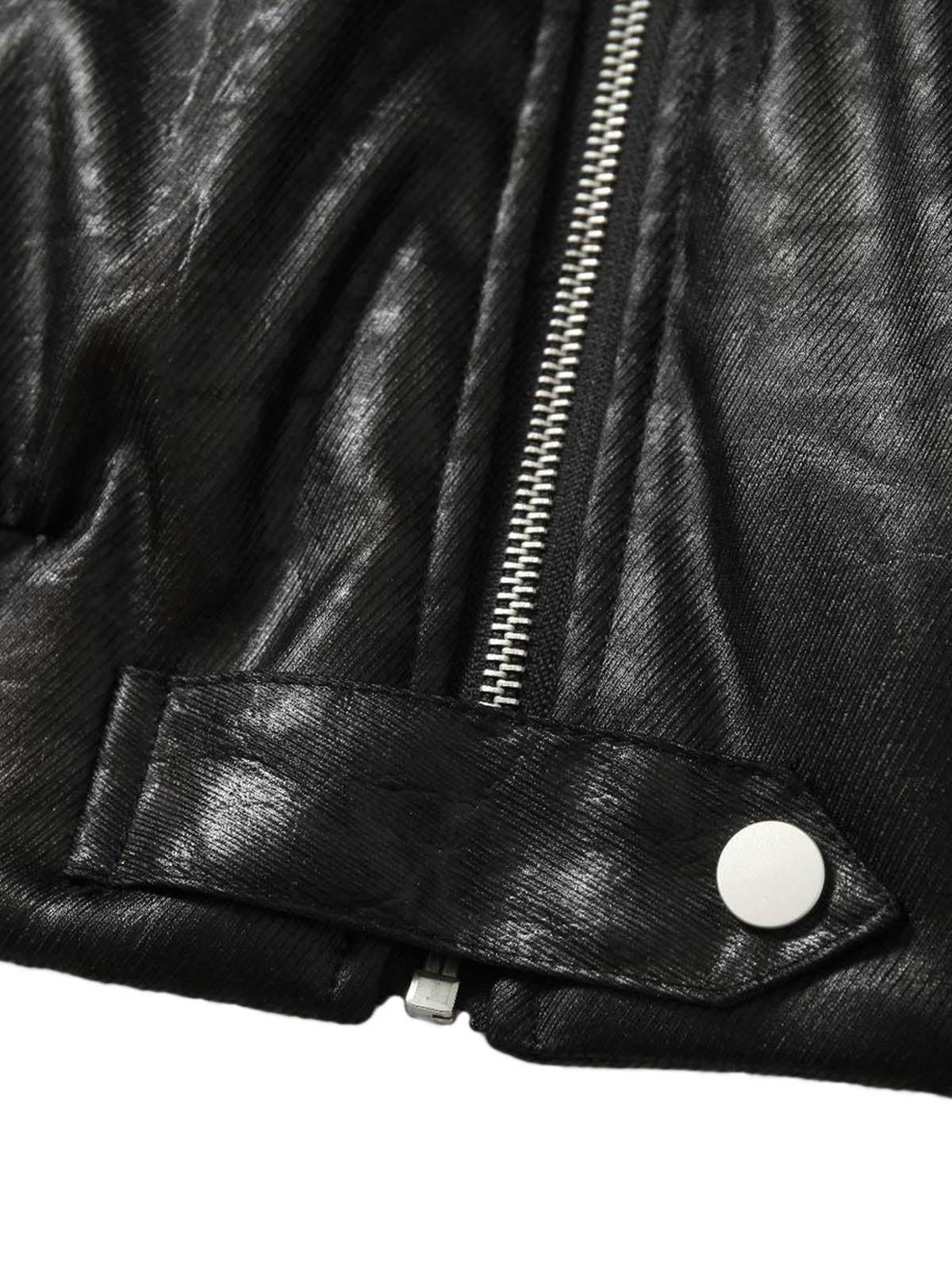 Concert Outfit Lace Lettering Fur Hooded Leather Quited Jacket Concert Outfit Lace Lettering Fur Hooded Leather Quited Jacket