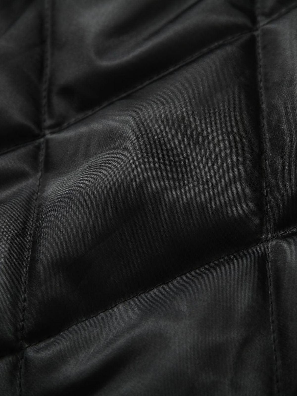 Concert Outfit Lace Lettering Fur Hooded Leather Quited Jacket Concert Outfit Lace Lettering Fur Hooded Leather Quited Jacket