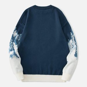 Concert Outfit Landscape Snow Mountain Jacquard Sweater