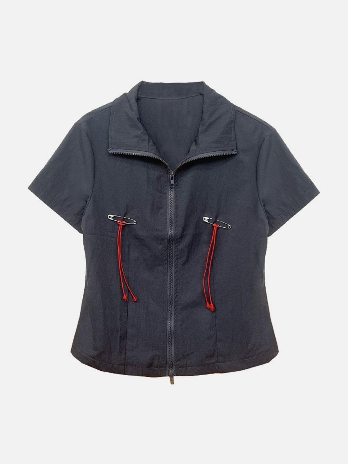 Concert Outfit Lanyard Zipper Tee Concert Outfit Lanyard Zipper Tee