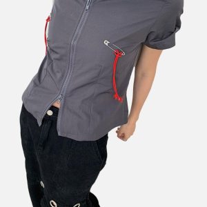 Concert Outfit Lanyard Zipper Tee