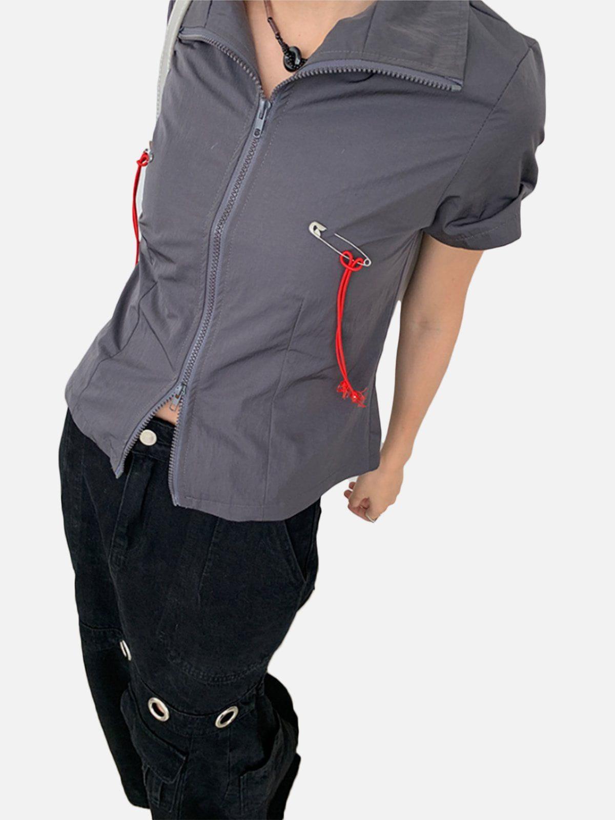 Concert Outfit Lanyard Zipper Tee Concert Outfit Lanyard Zipper Tee