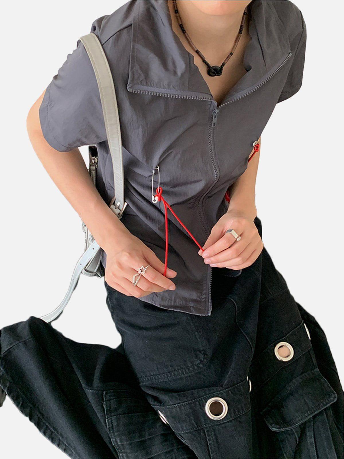 Concert Outfit Lanyard Zipper Tee Concert Outfit Lanyard Zipper Tee