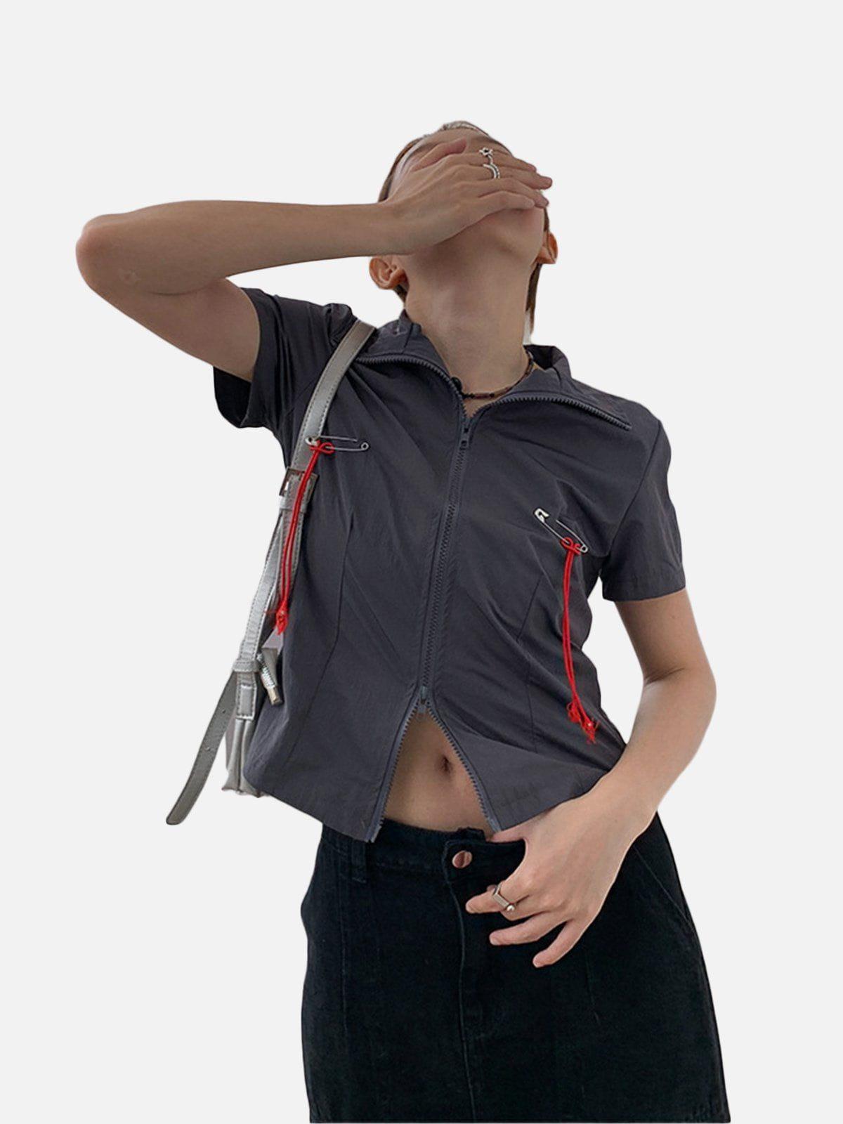 Concert Outfit Lanyard Zipper Tee Concert Outfit Lanyard Zipper Tee