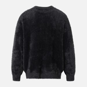 Concert Outfit Lazy Style Plus Velvet Print Sweater