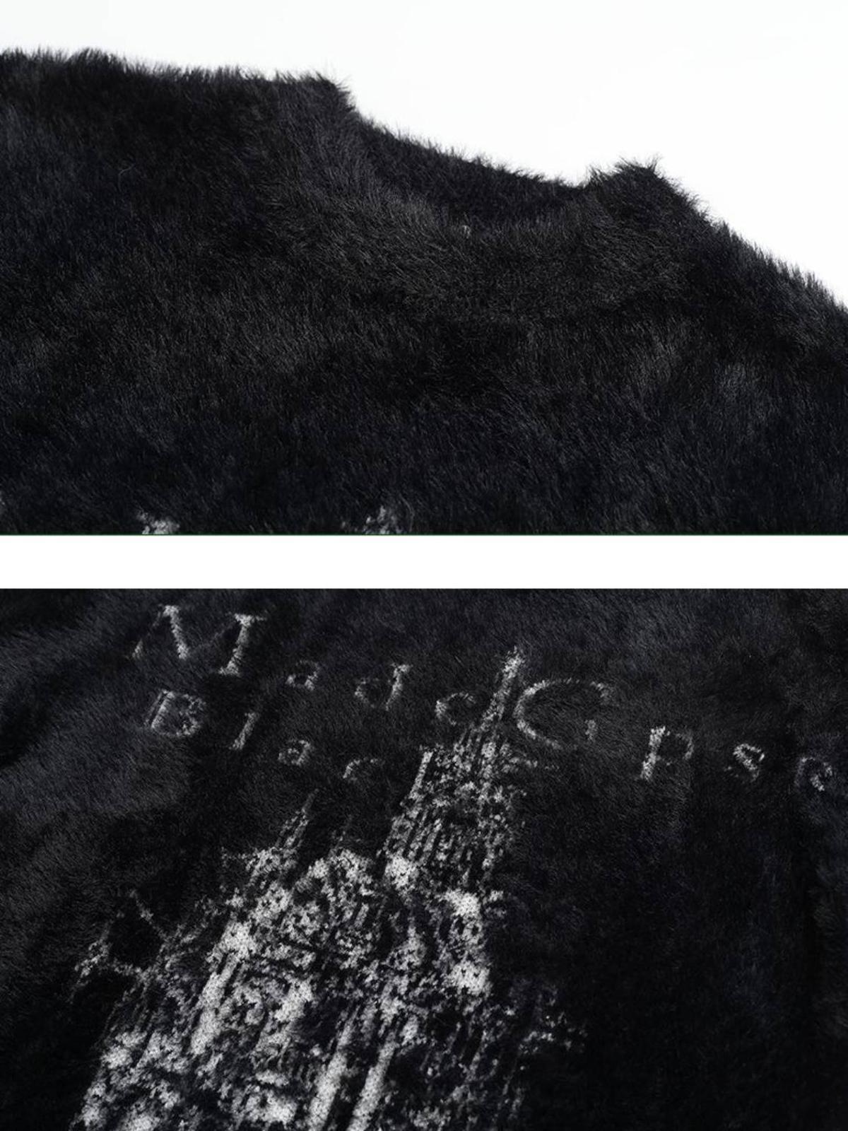 Concert Outfit Lazy Style Plus Velvet Print Sweater Concert Outfit Lazy Style Plus Velvet Print Sweater