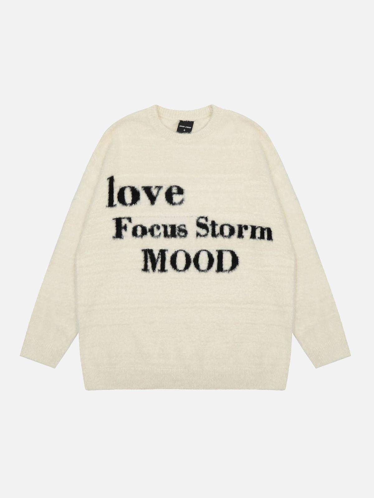 Concert Outfit Leisure Letter Round Neck Sweater Concert Outfit Leisure Letter Round Neck Sweater