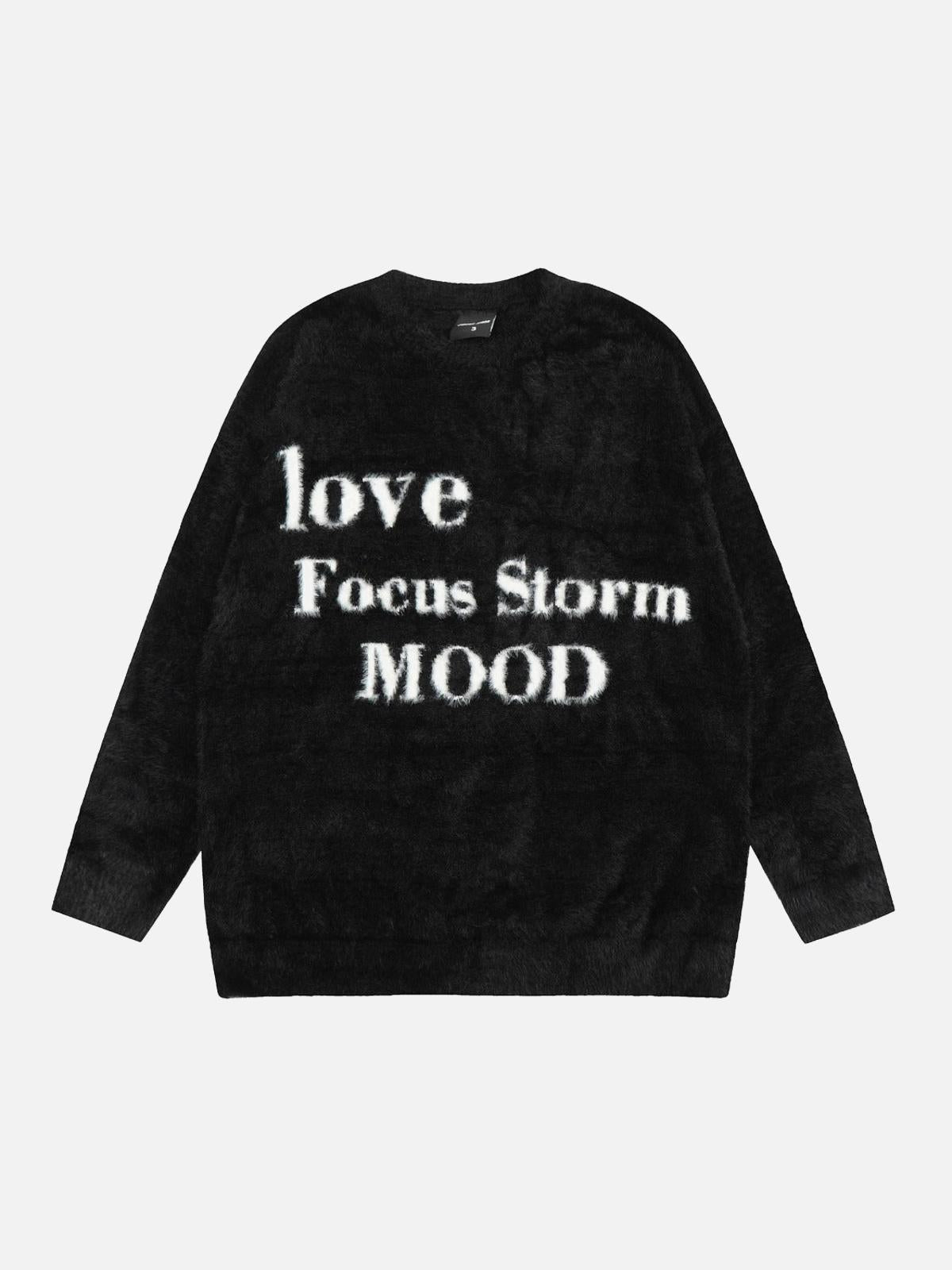 Concert Outfit Leisure Letter Round Neck Sweater Concert Outfit Leisure Letter Round Neck Sweater