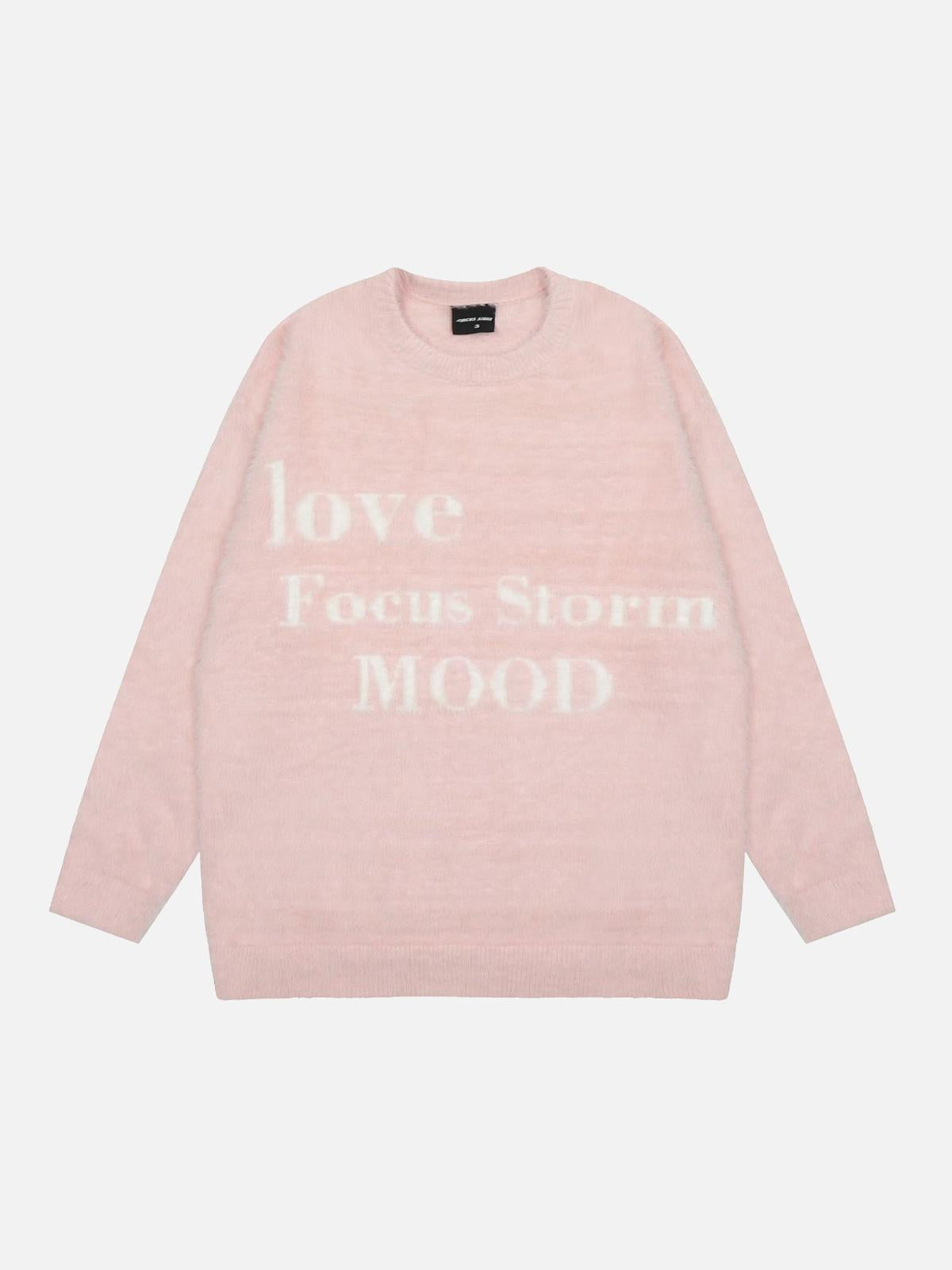 Concert Outfit Leisure Letter Round Neck Sweater Concert Outfit Leisure Letter Round Neck Sweater