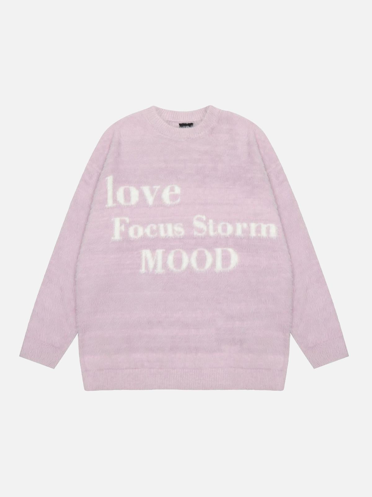 Concert Outfit Leisure Letter Round Neck Sweater Concert Outfit Leisure Letter Round Neck Sweater