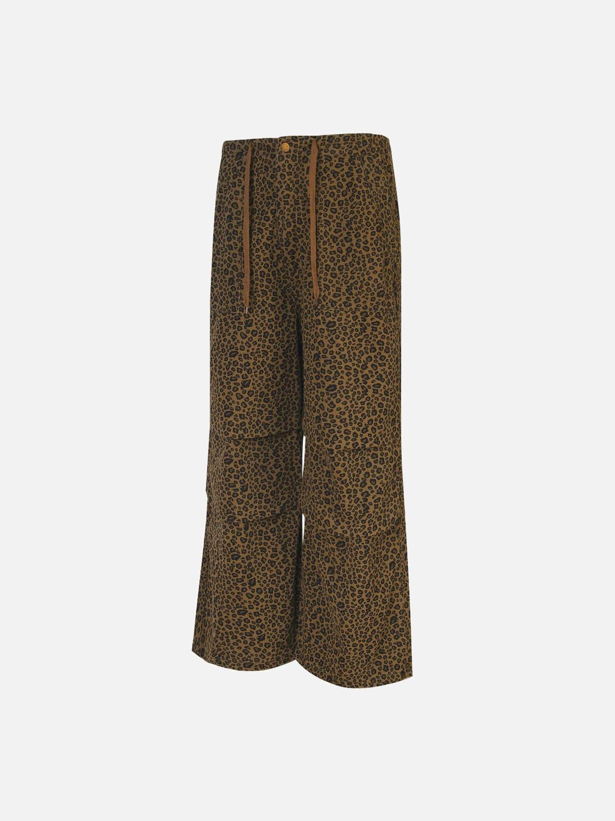 Concert Outfit Leopard Print Drawstring Cargo Pants Concert Outfit Leopard Print Drawstring Cargo Pants
