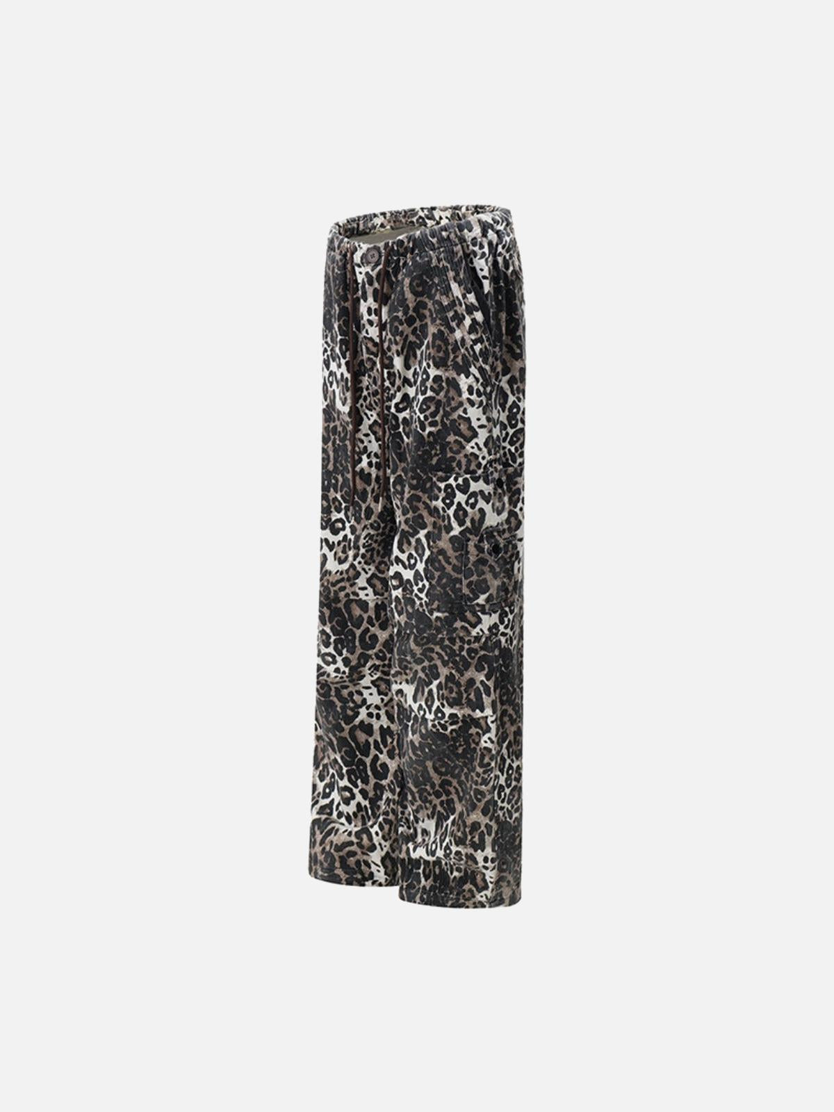 Concert Outfit Leopard Print Pleated Drawstring Pants Concert Outfit Leopard Print Pleated Drawstring Pants