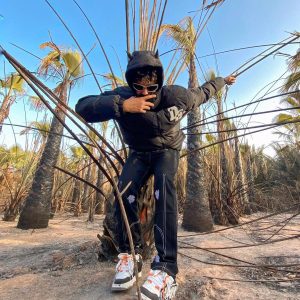 Concert Outfit Letter Lucky Clover Embroidered Baggy Jeans