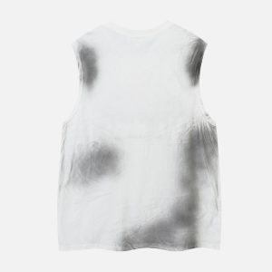 Concert Outfit Letter Patchwork Gradient Tank Top