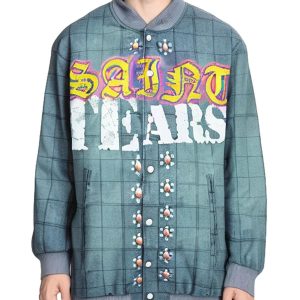 Concert Outfit Letter Print Quilted Bomber Jacket