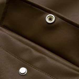 Concert Outfit Lettering Embroidered Leather Bomber Jacket