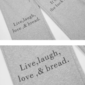 Concert Outfit Lettering Print Straight-Leg Sweatpants