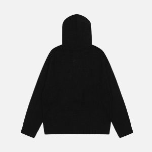 Concert Outfit Lettering Print Zip-Up Hoodie