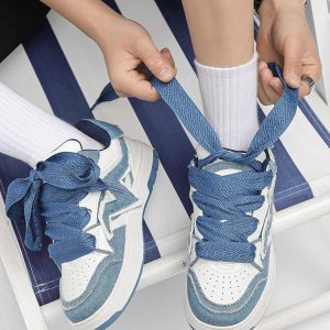 Concert Outfit Lightning Collision Color Splicing Board Shoes