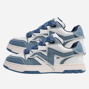 Concert Outfit Lightning Collision Color Splicing Board Shoes